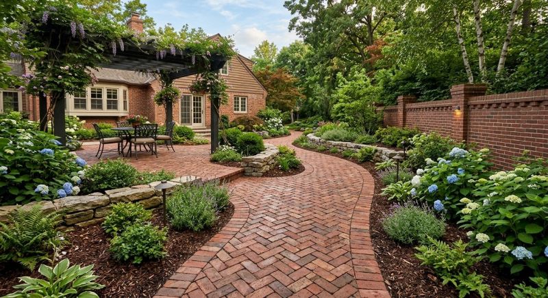 Brick Hardscape Construction in Greenwich, CT